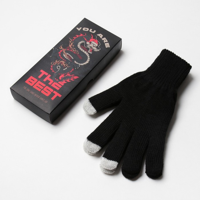 Мужские перчатки в подарочной коробке The best р.22 мужские перчатки в подарочной коробке будь первым р 22 9209691