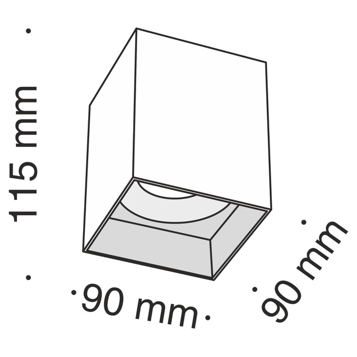 фото Светильник потолочный technical c015cl-01b, 1хgu10, 50вт, 9х9х11,5 см, цвет чёрный