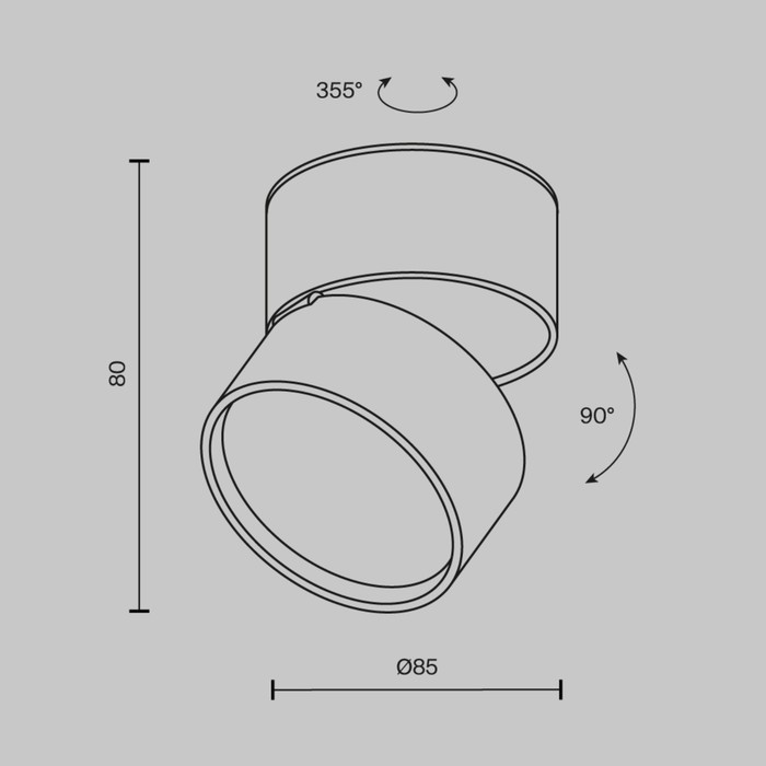 

Светильник потолочный Technical C024CL-L12B3K, LED, 12Вт, 8,5х8,5х8 см, 650Лм, цвет чёрный