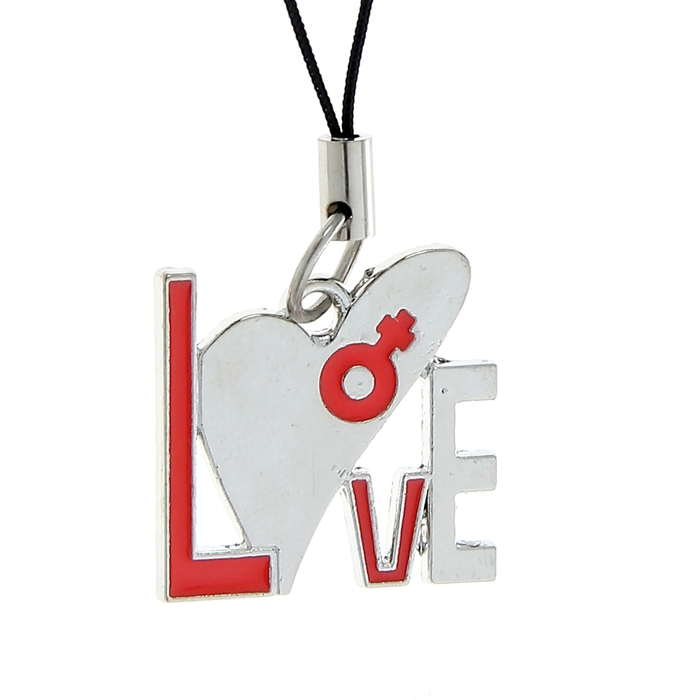 Подвеска для телефона "Love", цвета МИКС