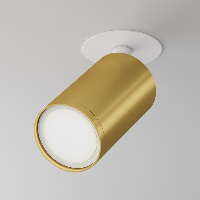 Светильник потолочный Technical C049CL-U-1WMG, 1хGU10, 10Вт, 5,2х5,2х12,5 см, цвет белый и матовое золото