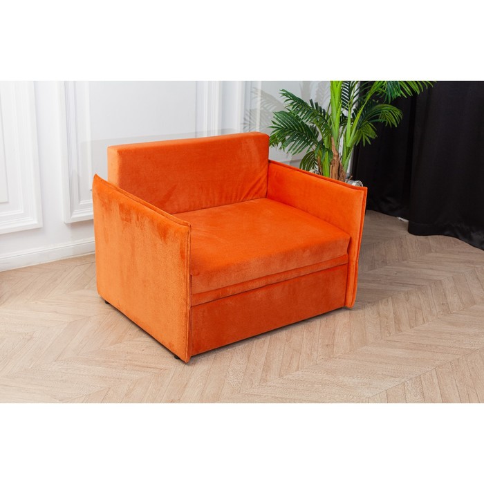 фото Диван-кровать «марсель», механизм выкатной, велюр, цвет оранжевый city