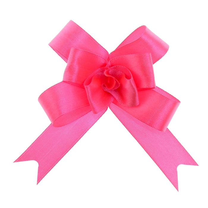 Бант-бабочка № 1,8 атласный, цвет ярко-розовый