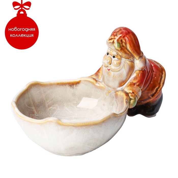 

Конфетница керамическая «Дед Мороз», 16×10×9,5 см