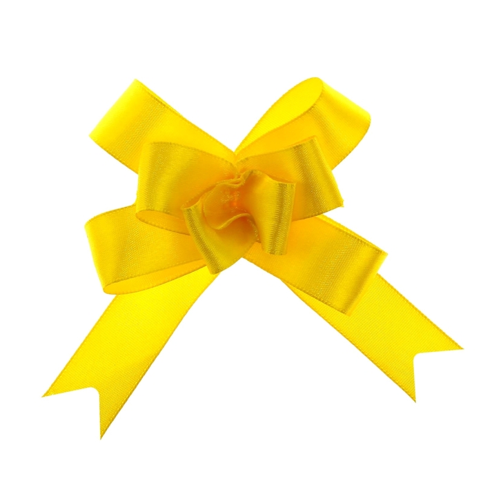 Бант-бабочка № 1,8 атласный, цвет жёлтый