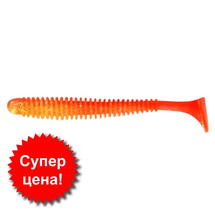 

Приманка съедобная Allvega Skinny Tail, 5 см, 1 г, 8 штук, цвет orange back silver flake