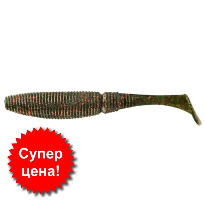 

Приманка съедобная Allvega Power Swim, 7.5 см, 4 г, 7 штук, цвет green pumpkin red flake