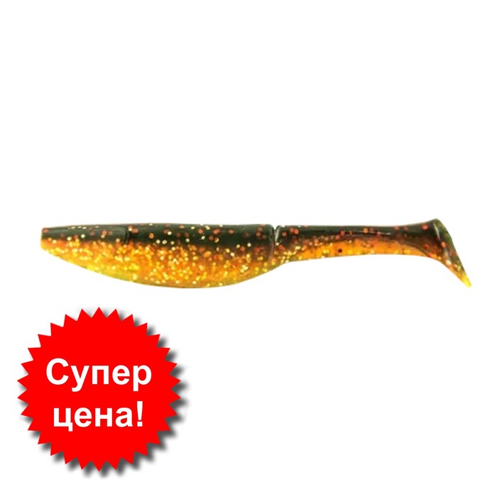 

Приманка съедобная Allvega Belly Dance Shad, 10 см, 9.7 г, 5 шт, цвет green oil confetti