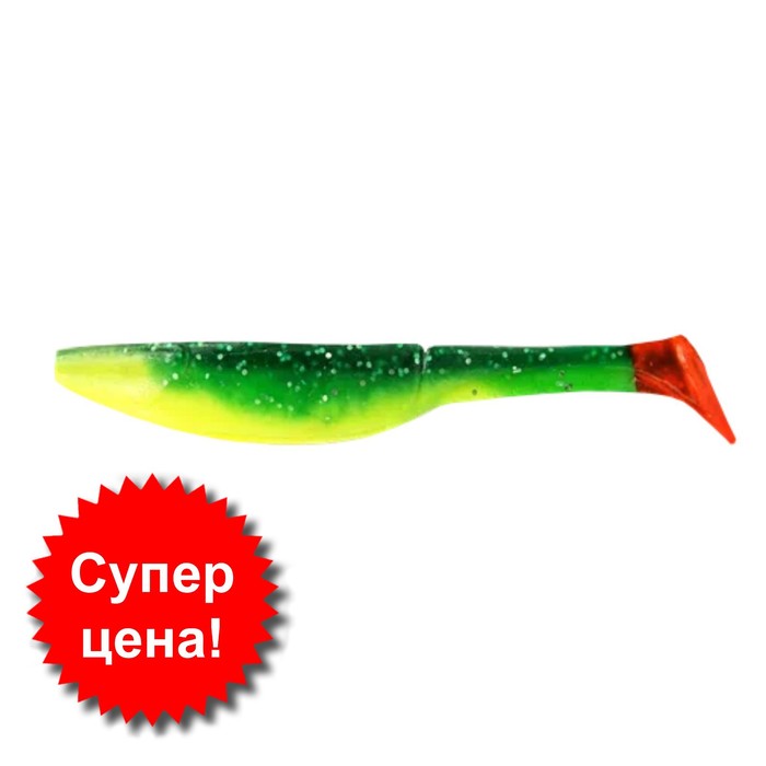 

Приманка съедобная Allvega Belly Dance Shad, 10 см, 9.7 г, 5 шт, lemon back silver flake