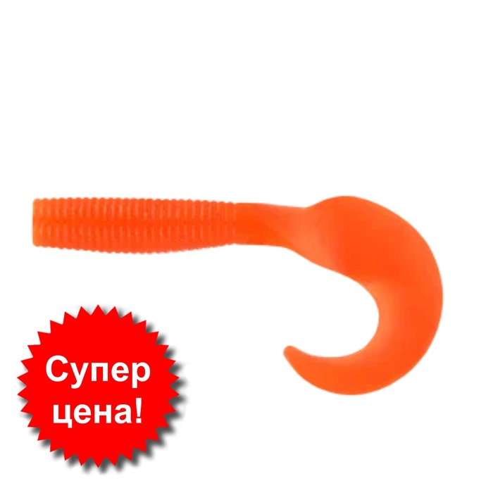 

Приманка съедобная Allvega Flutter Tail Grub, 5,5 см, 1,8 г, 10 штук, цвет crazy carrot
