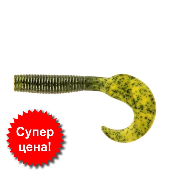 

Приманка съедобная Allvega Flutter Tail Grub, 8 см, 3,6 г, 7 штук, цвет green pumpkin