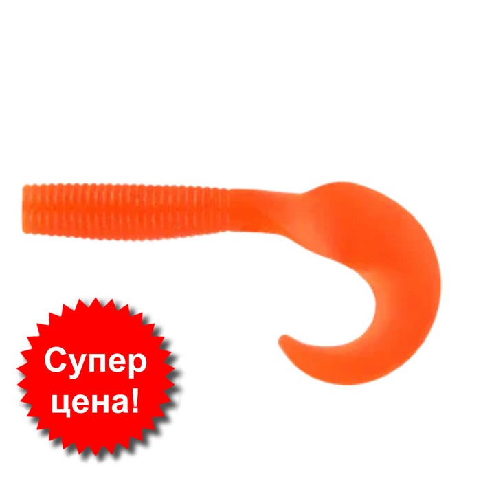 

Приманка съедобная Allvega Flutter Tail Grub, 8 см, 3,6 г, 7 штук, цвет crazy carrot