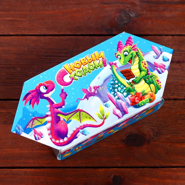 Подарочная коробка Драконьи радости, конфета малая 9 х 5,8 х 12,8 см подарочная корзина европейские радости