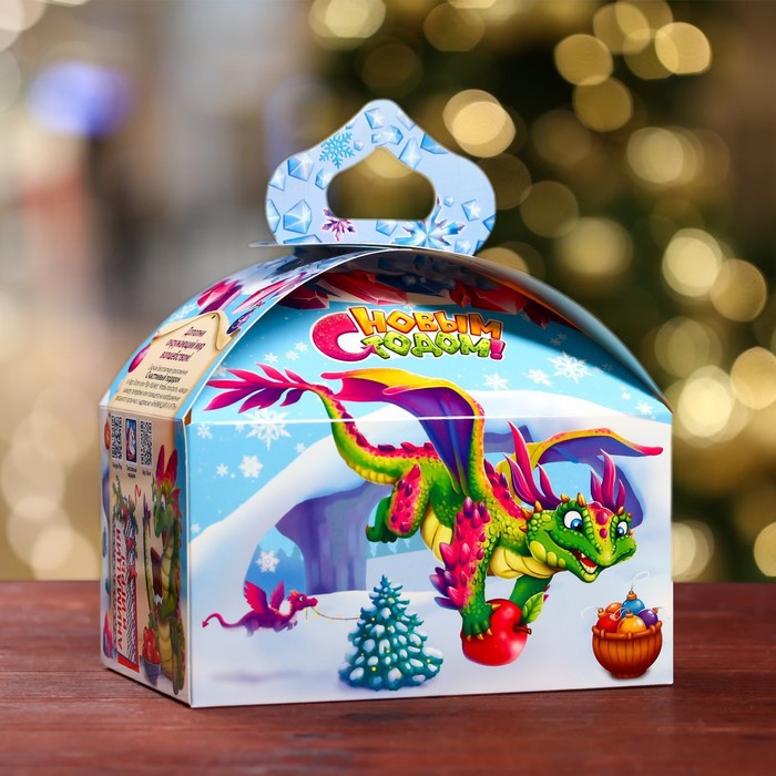 Подарочная коробка Драконьи радости ,Сундучок 18,5 х 12,5 х 16,5 см подарочная корзина европейские радости