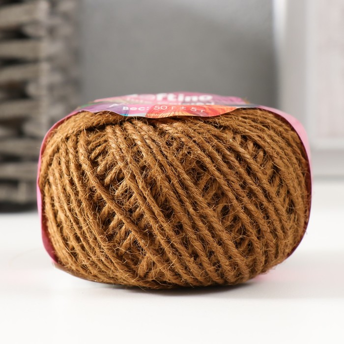 

Пряжа 100% джут "Softino Jute Colored" 50м ±2м орех 50 гр