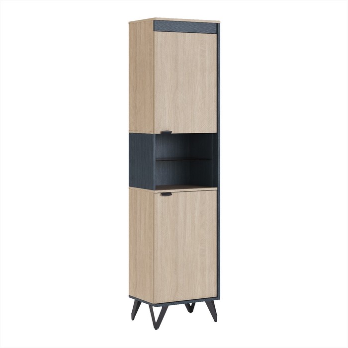 Шкаф узкий «Прага №3», 500×380×2030 мм, цвет палермо / рейн морион шкаф для одежды прага 4 палермо рейн мореон