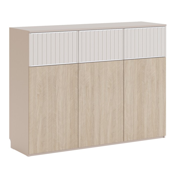 шкаф 4 х дверный беатрис палермо софт латте Греденция «Беатрис №4», 1350×400×1010 мм, палермо / софт латте / рrima beige