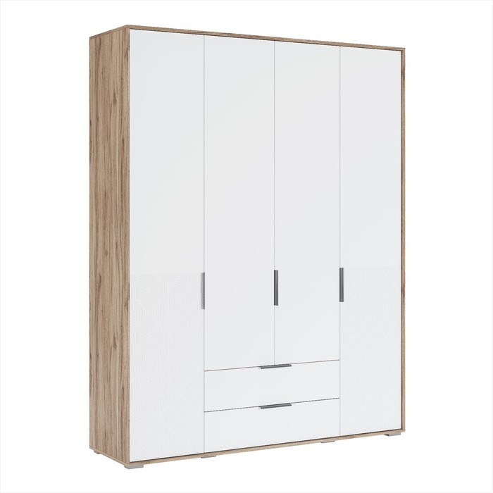 Шкаф четырёхдверный «Николь №8», 1811×523×2320 мм, цвет дуб альпийский / белое сияние 38205