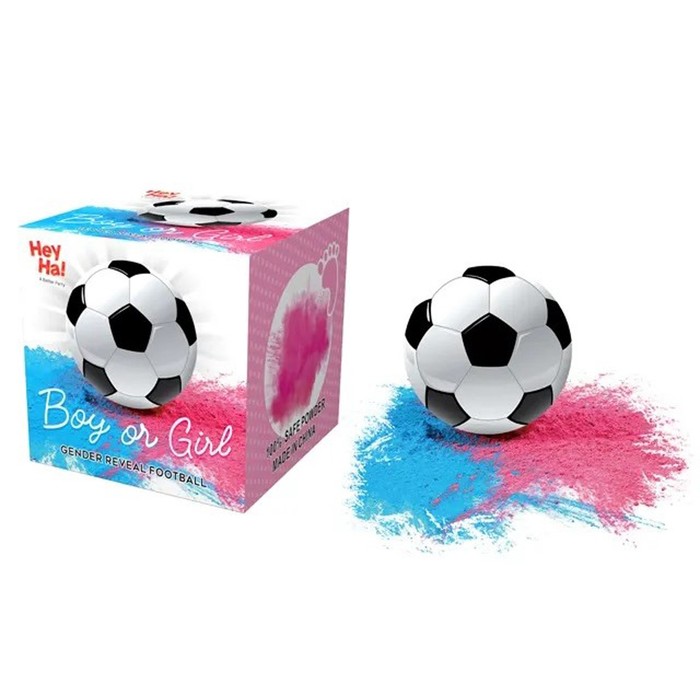 фото Набор для гендер пати «футбольный мяч», с краской холи (2 цвета), 15 см
