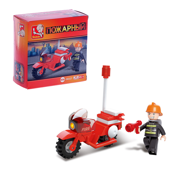 Конструктор «Пожарный мотоцикл», 25 деталей