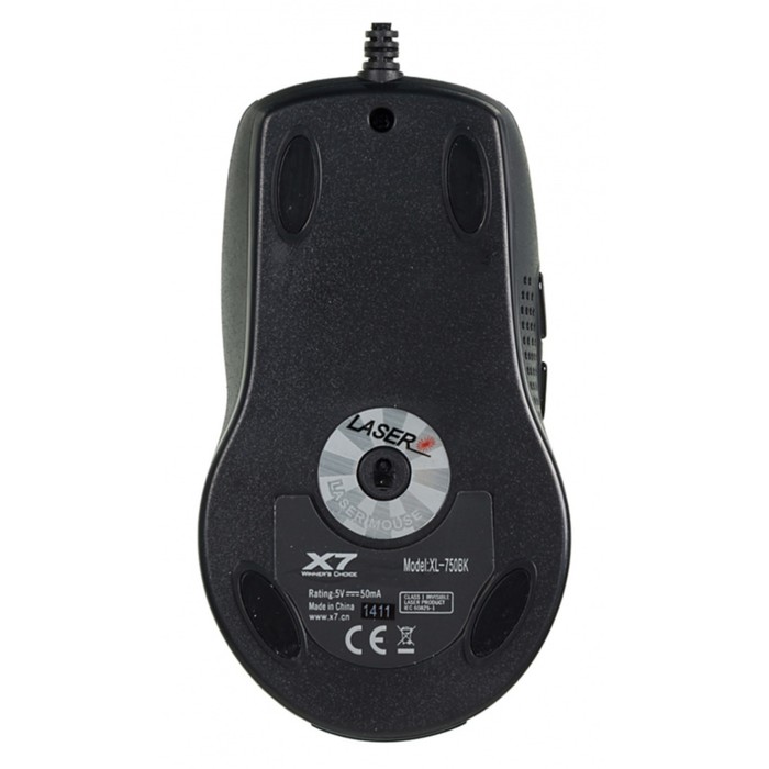 

Мышь A4Tech XL-750BK черный лазерная (3600dpi) USB2.0 (6but)