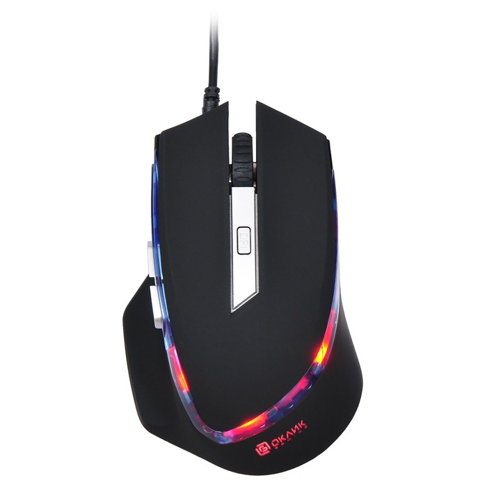 

Мышь Оклик 715G черный/серебристый оптическая (3200dpi) USB (6but)