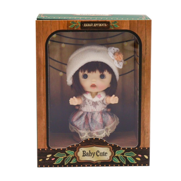 

Кукла Baby Cute, в шапочке, 10 см