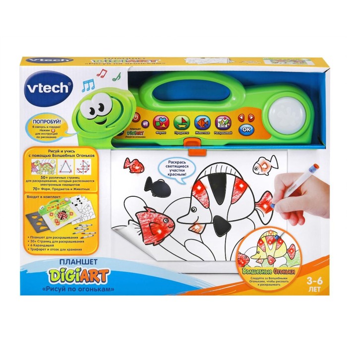 

Планшет VTech DigiArt «Рисуй по огонькам»
