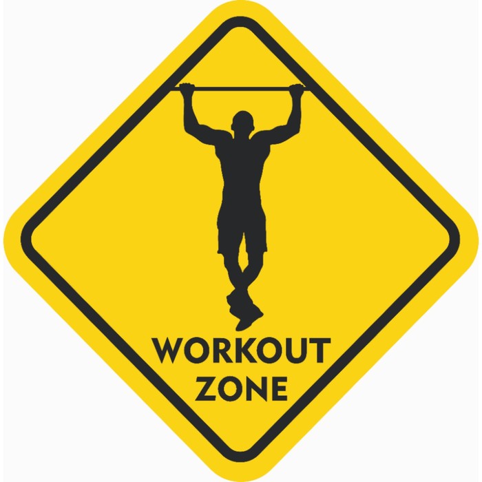 Знак декоративный (постер) Workout zone 32х32 см, пластик знак декоративный постер кирпич 32х32 см пластик