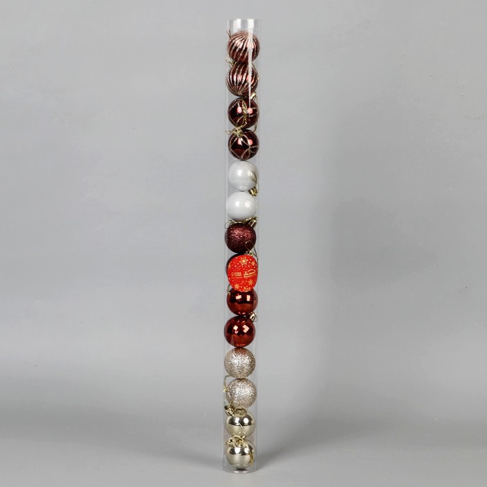 фото Набор шаров пластик d-4 см, 14 шт "агнет" блеск, микс зимнее волшебство