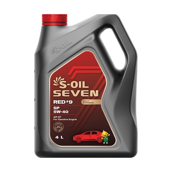 цена Масло моторное S-OIL RED #9, 5W-40, SP, синтетическое, 4 л