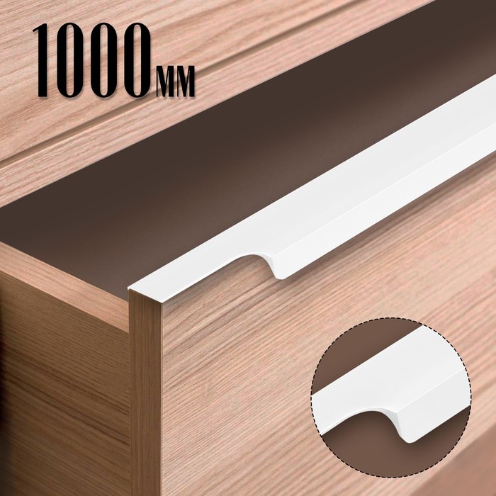 

Ручка торцевая CAPPIO RP100WH, L=1000 мм, цвет белый