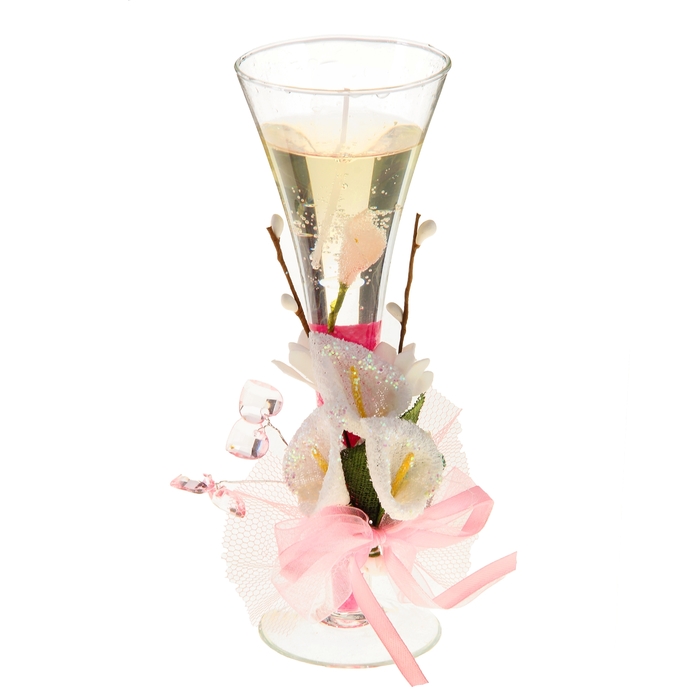 Свеча гелевая "Каллы", цвет розовый