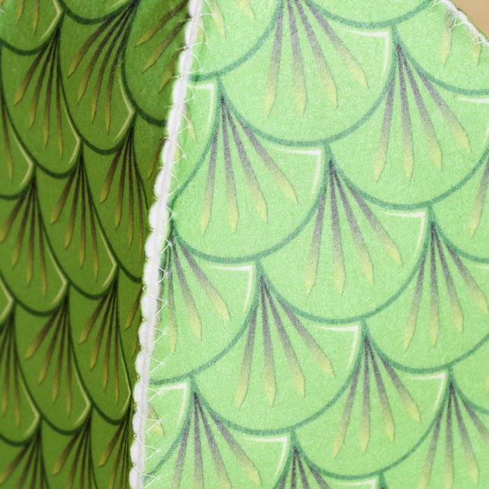 фото Шапка для бани с принтом "древесный дракон",зеленый, полиэфирный войлок