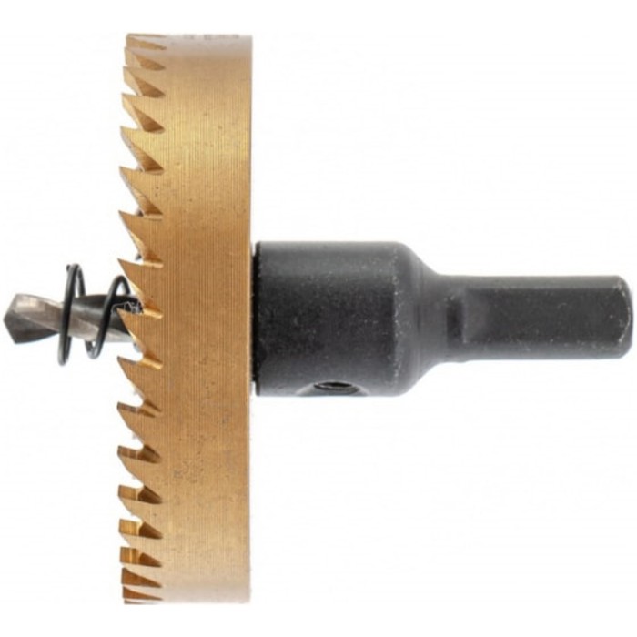 Коронка по металлу Denzel HSS, 70 мм, нитридтитановое покрытие коронка по металлу hss 70 мм нитридтитановое покрытие denzel