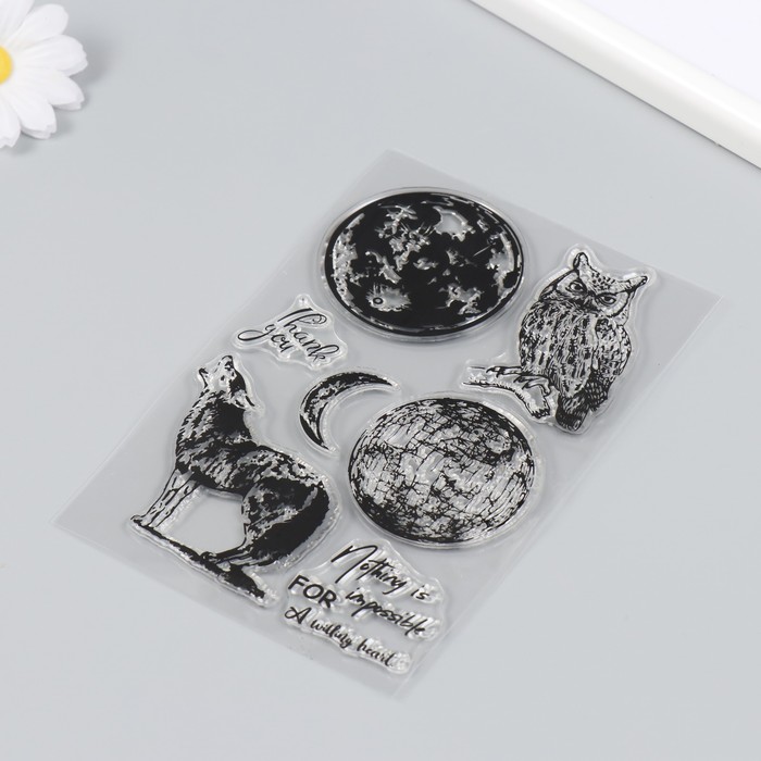 

Штамп для творчества силикон "Лунная ночь" 16х11 см