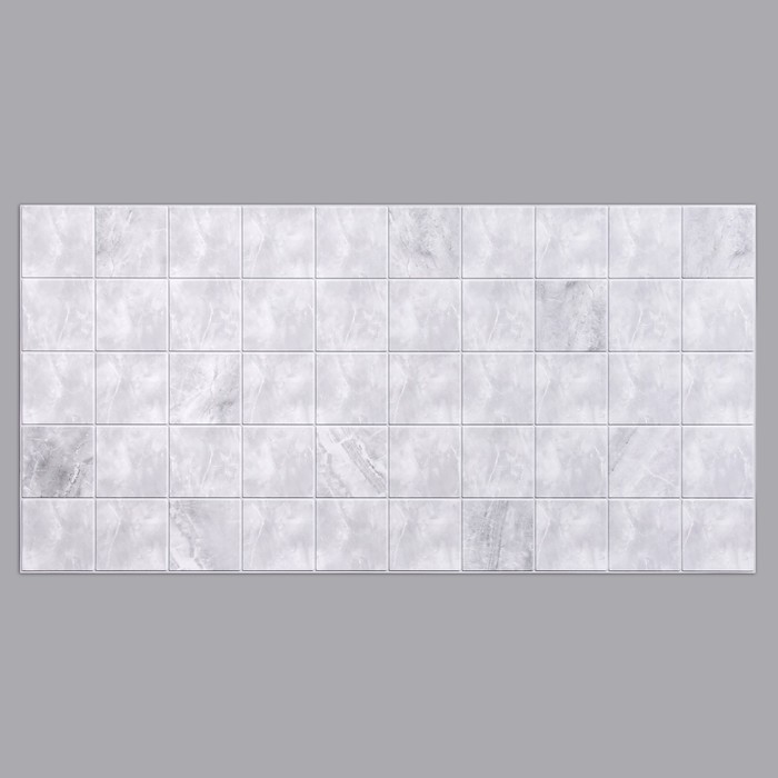 Панель ПВХ кафельная плитка Серый мрамор 485х960