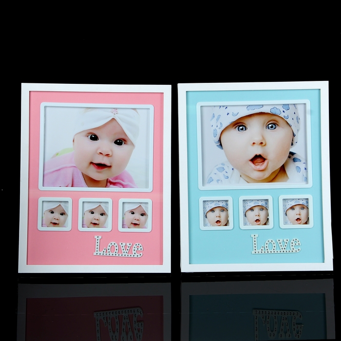 Фоторамка на 4 фото "Детская Love" 20х26 см МИКС