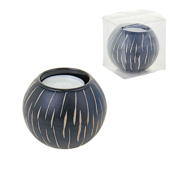 Подсвечник со свечой "Волны"