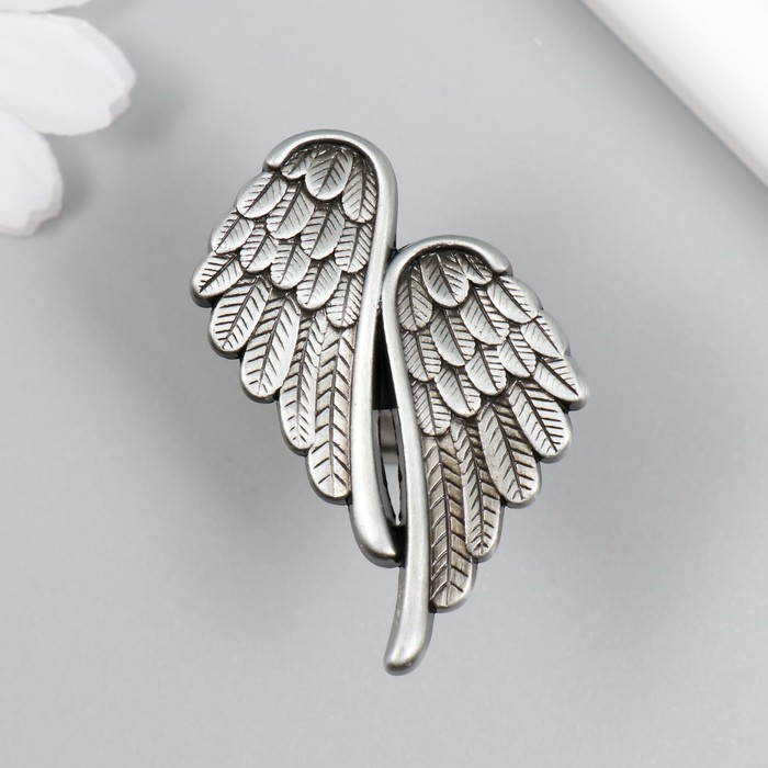 Ручка для шкатулки металл Крылья ангела состаренное серебро цена и фото