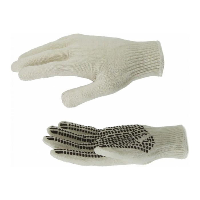 Перчатки трикотажные рабочие, с ПВХ точками, «Сибртех» перчатки рабочие трикотажные с пвх точками 6 пар
