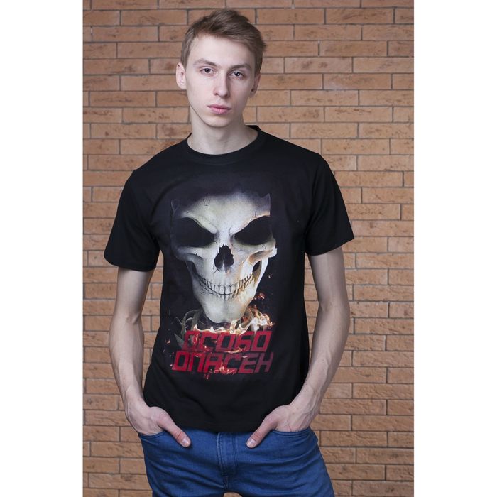 Футболка мужская Collorista 3D "Особо опасен", размер M (46), 100% хлопок, трикотаж