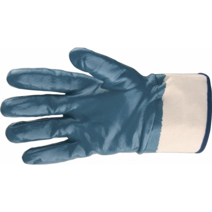 Перчатки рабочие, х/б, с нитриловым обливом, крага, размер 9, «Сибртех» перчатки с нитриловым покрытием манжет крага xl