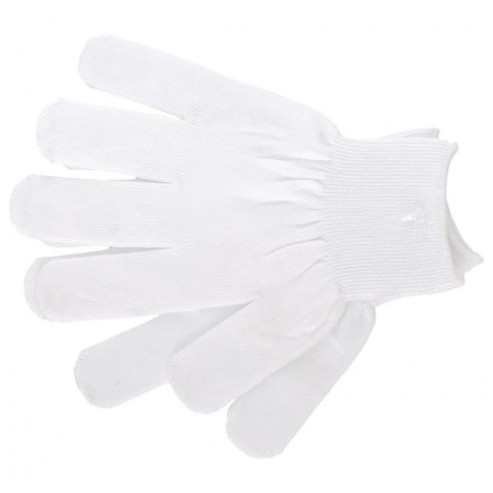 Перчатки нейлоновые, вязка класс 13, размер 10, белые перчатки ми 13 класс