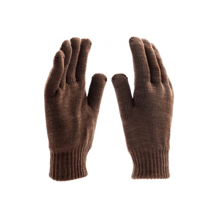 Перчатки рабочие, х/б, без покрытия, полушерстяные, «Сибртех» перчатки х б s белые без покрытия