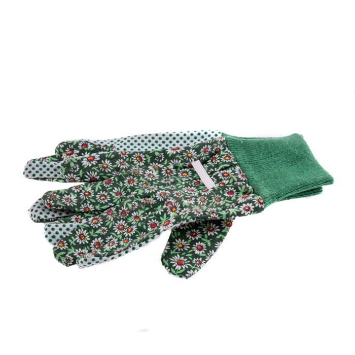 Перчатки, х/б, с ПВХ точками, манжет, размер 9, Palisad перчатки palisad х б пвх точка s зелёные