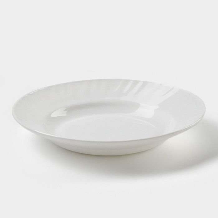 Тарелка глубокая Avvir «Регал», 450 мл, d=20 см, стеклокерамика, цвет белый кружка avvir чайная 320 мл стеклокерамика цвет белый
