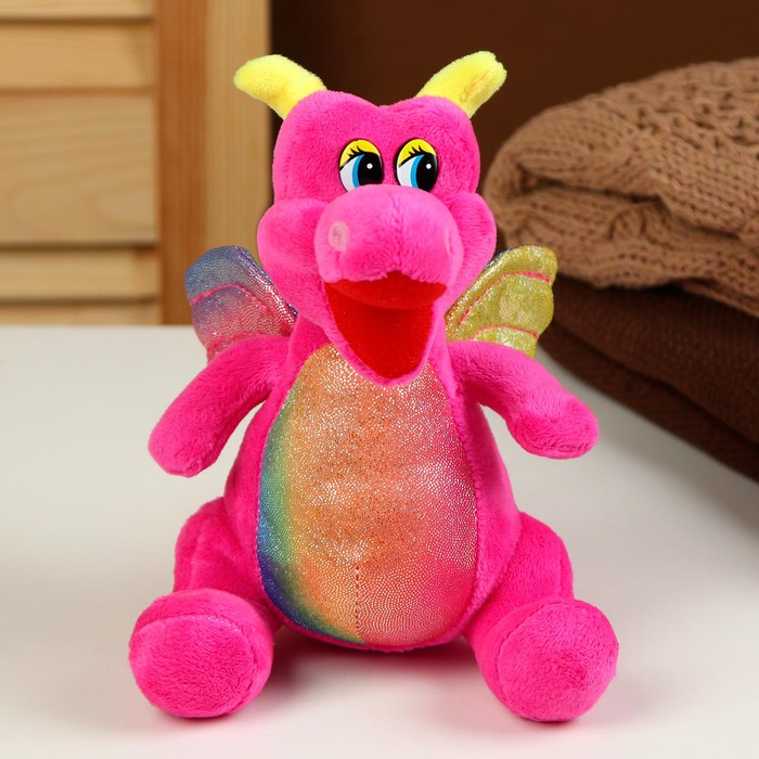 

Мягкая игрушка «Дракон», 18 см, цвет розовый