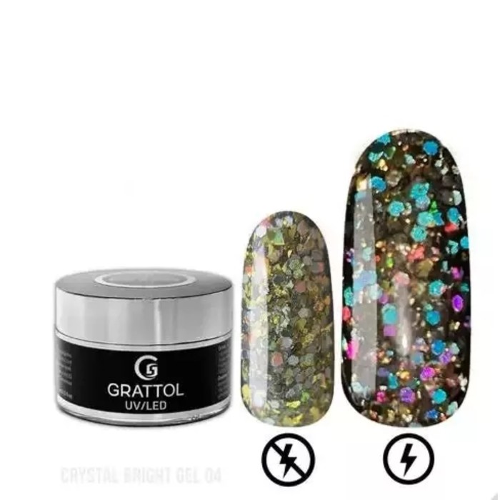 

Гель для моделирования Grattol CRYSTAL BRIGHT №04, 15 мл