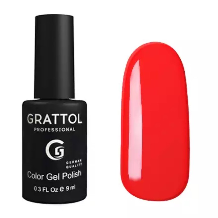 Гель-лак Grattol Color Gel Polish, №030 Bright Red, 9 мл